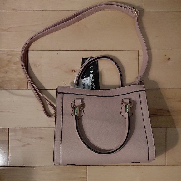 La Terre Blush Pink Satchel with Top Handles - Picture 2 of 5